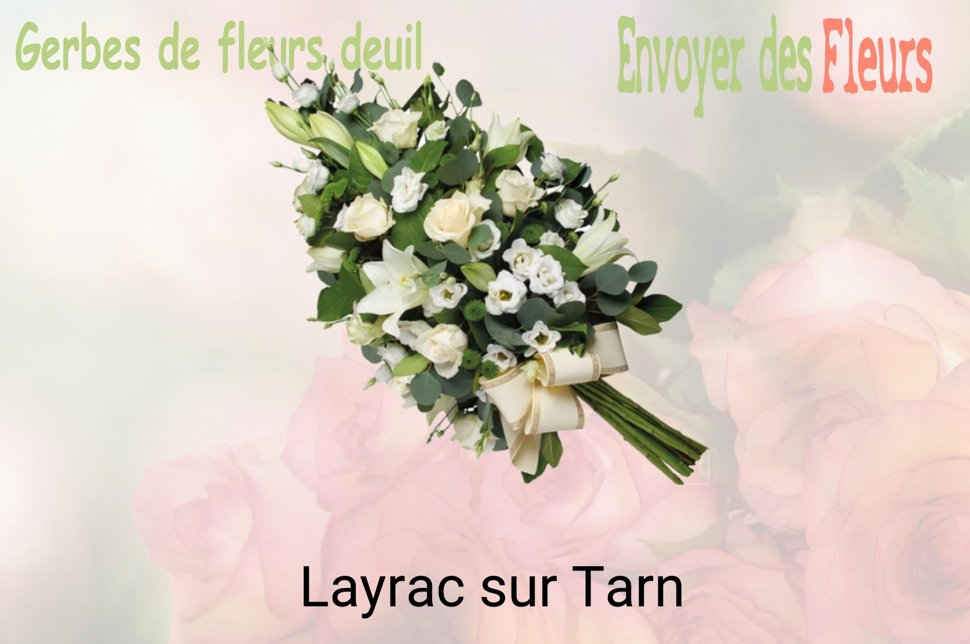 Gerbe de fleurs de deuil livrée à Layrac-sur-Tarn